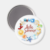 Aimant Bonjour été (Recto/Verso)