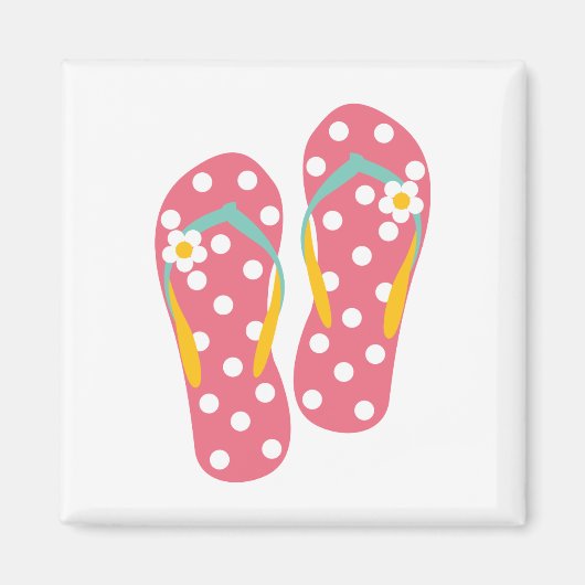 Aimant Bonjour Flip Flops (Devant)