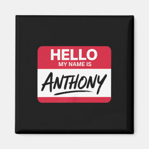 Aimant Bonjour Je M'Appelle Anthony Étiquette De Nom Pour