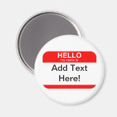 Aimant Bonjour Mon nom est flexible (Recto/Verso)