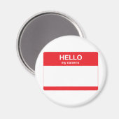 Aimant Bonjour, mon nom est (votre texte) (Recto/Verso)