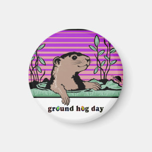 Aimant Bonjour, Ombre de Groundhog -
