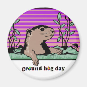 Aimant Bonjour, Ombre de Groundhog -