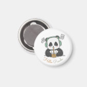 Aimant Bonjour panda (Recto/Verso)