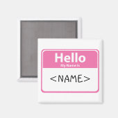 Aimant Bonjour Rose Mon Nom est, <NAME> (Recto/Verso)
