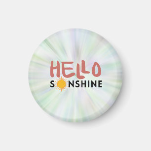 Aimant Bonjour Sonshine, Sun Rays, Vues d'été