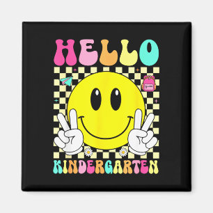 Aimant Bonjour sourire rétro de maternelle retour à l'éco