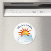 Aimant Bonjour Sunshine Magnet, Soleil Souriant (In Situ (Lave-vaisselle))