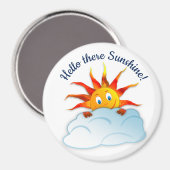 Aimant Bonjour Sunshine Magnet, Soleil Souriant (Recto/Verso)