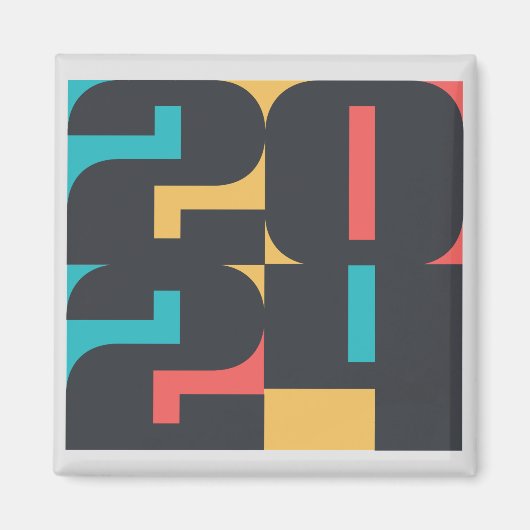 Aimant Bonne année 2024 (Devant)