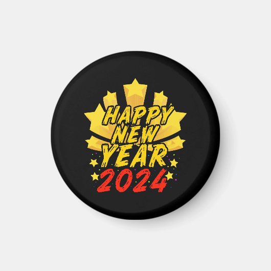 Aimant Bonne année 2024  (Devant)
