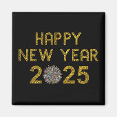 Aimant Bonne année 2025 (Devant)