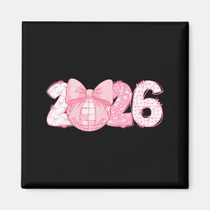 Aimant Bonne année 2026 Boule disco Nk Coquette Arc Fam