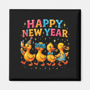 Aimant Bonne année 2026 Cadeau de fête de canard mignon