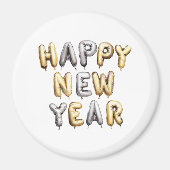 Aimant Bonne année Gris Or (Devant)