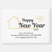 Aimant Bonne année | Immobilier Moderne Personnalisé (Recto)