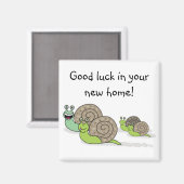 Aimant Bonne chance dans votre nouvelle maison ! (Recto/Verso)