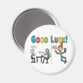Aimant Bonne chance de quitter le travail (Recto/Verso)