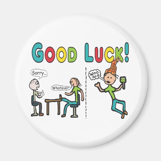 Aimant Bonne chance de quitter le travail (Devant)