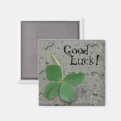 Aimant Bonne Chance ! Housse à quatre feuilles (Recto/Verso)