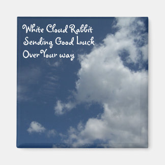 Aimant Bonne chance Nuage de lapin