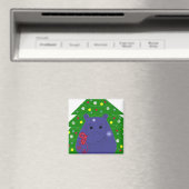Aimant Bonne conception hippo de Noël (In Situ (Lave-vaisselle))
