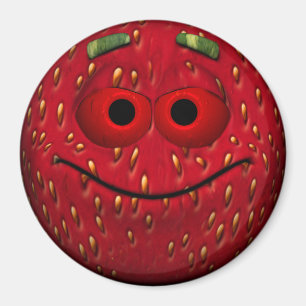 Aimant Bonne Emoticon aux fraises