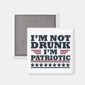 Aimant Bonne fête de l'indépendance 4 juillet drôle (Recto/Verso)