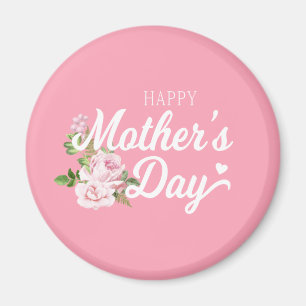 Aimant Bonne fête des mères aux roses roses roses Magn