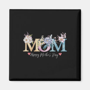 Aimant Bonne fête des mères avec maman florale