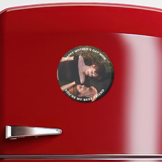 Aimant Bonne fête des mères Maman-Mon meilleur ami Photo