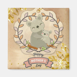 Aimant Bonne fête des mères mignonne amusant Koala Ours e