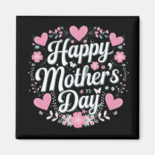 Aimant Bonne fête des mères mignonne maman florale grand-