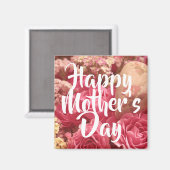 Aimant Bonne fête des mères Roses du coeur (Recto/Verso)