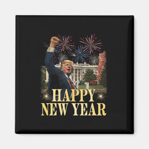 Aimant Bonne fête du Nouvel An 2025 Trump 2024 Prenez l'A