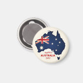 Aimant Bonne fête nationale australienne (Recto/Verso)