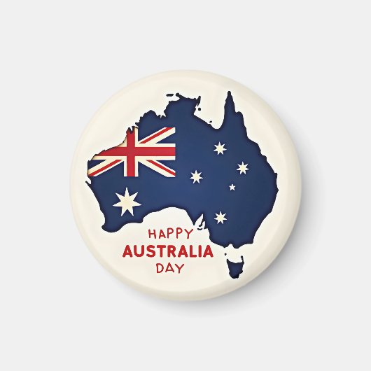 Aimant Bonne fête nationale australienne (Devant)