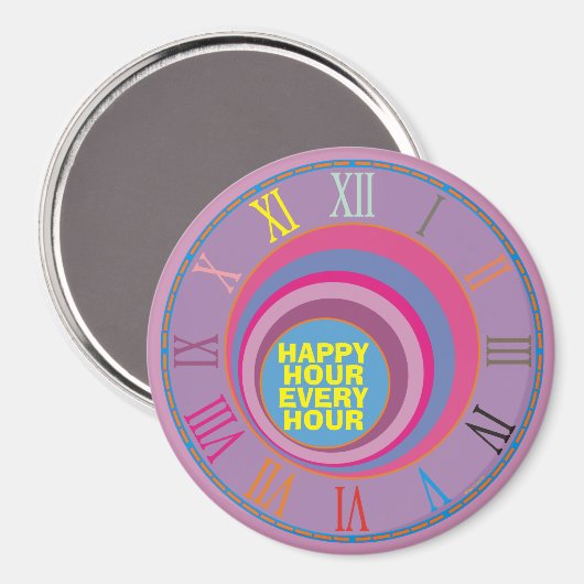 Aimant Bonne Heure Toutes Les Heures Numéros Romains Horl (Recto/Verso)