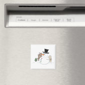 Aimant Bonne illustration de Noël Snowman (In Situ (Lave-vaisselle))