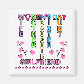 Aimant Bonne Journée des Femmes (Devant)