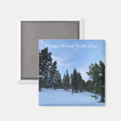 Aimant Bonne Journée des sentiers d'hiver! (Recto/Verso)