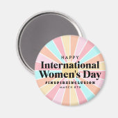 Aimant Bonne Journée internationale de la femme | 8 mars (Recto/Verso)