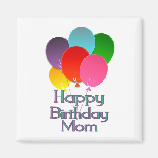 Aimant Bonne maman d'anniversaire (Devant)