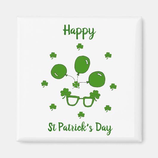 Aimant Bonne Saint Patrick's Day (Devant)