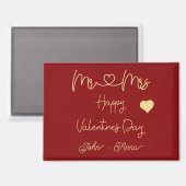 Aimant Bonne Saint-Valentin M. et Mme (Recto/Verso)