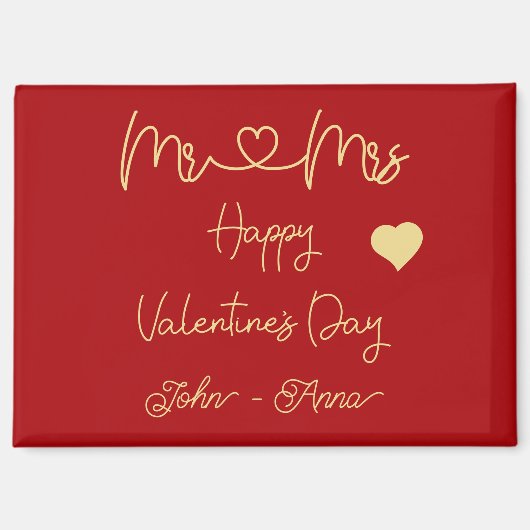 Aimant Bonne Saint-Valentin M & Mme (Recto)