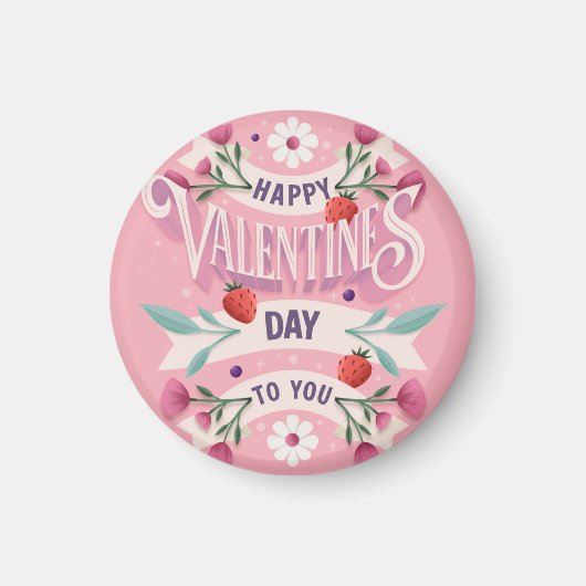 Aimant Bonne Saint Valentin pour vous (Devant)