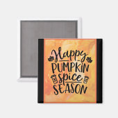 Aimant Bonne saison épicée Citrouille mignonne automne (Recto/Verso)