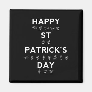 Aimant Bonne St Patrick's Day ASL Sensibilisation des sou