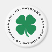 Aimant Bonne St. Patrick's Day Shamrock Lucky Charm (Devant)